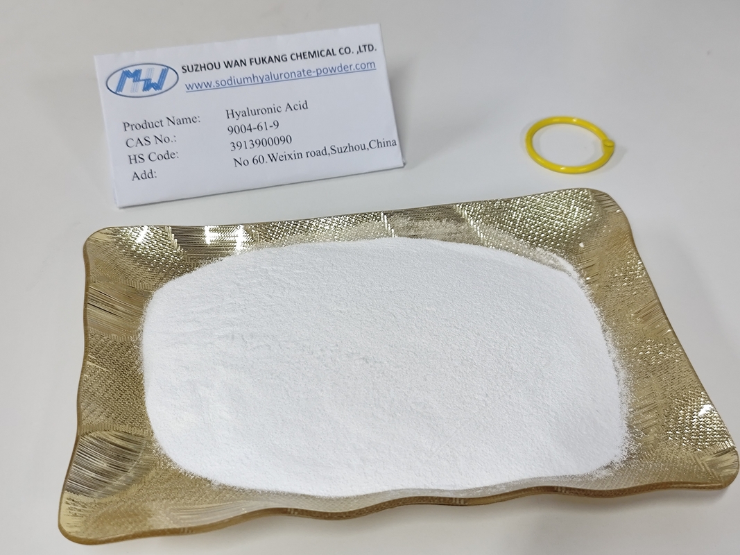 Huidbevochtiger Hyaluronzuurpoeder van hoge zuiverheid Microbiële fermentatie Bron CAS nr. 9004-61-9